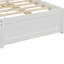Lit plateforme simple blanc avec lit gigogne en bois massif pour un lit gigogne enchanteur