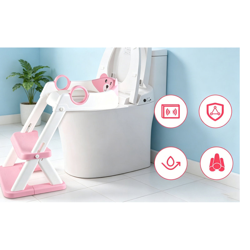 2-in-1 Potty Training Seat with Adjustable Step Stool