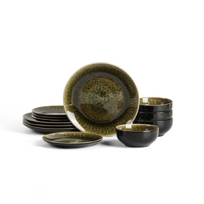 Stone Lain Riley 12-Piece Dinnerware Set Stoneware