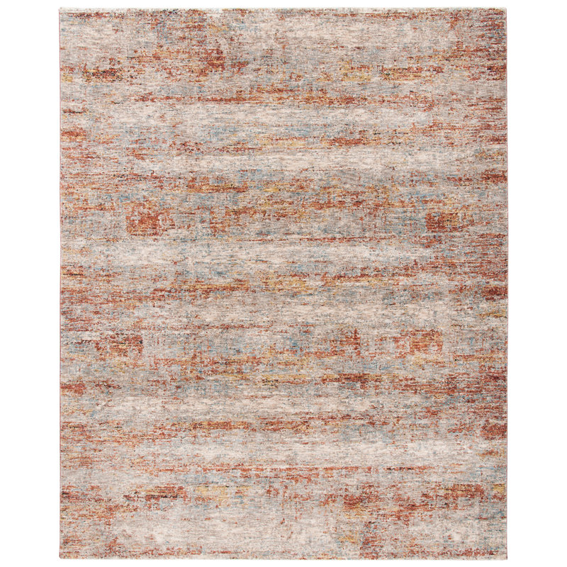 Tapis beige / rouille Aairah, Rectangle 4 pi x 6 pi 2 po
