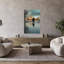 «Cyclist Notre Dame Reflection Gothic Abstract Contemporary City», reproduction d'art mural-129716718
