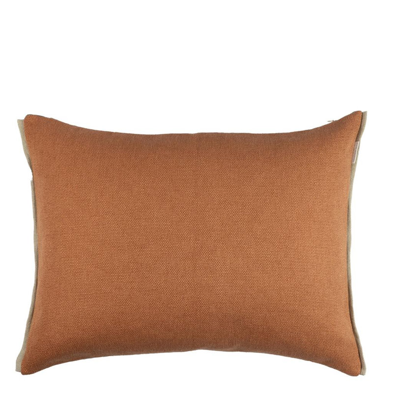 Carres Ombres Decorative Pillow, Terracotta