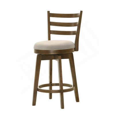 Chaise pivotante à hauteur de comptoir en noyer de 20,5 po avec siège rembourré Joplin