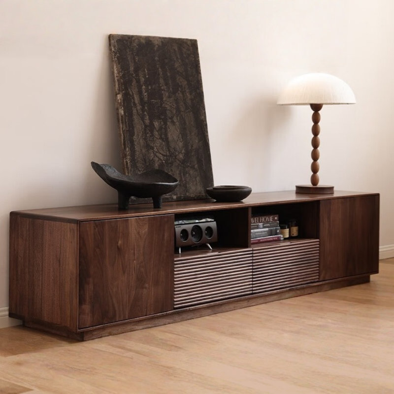 Simple And Creative Solid Wood TV Stand