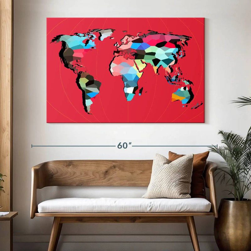 Map I, 34" H x 51" W