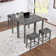 41.5" Wide 6-Piece Modern Counter Height Pub Table Set With USB Port Backless Stools