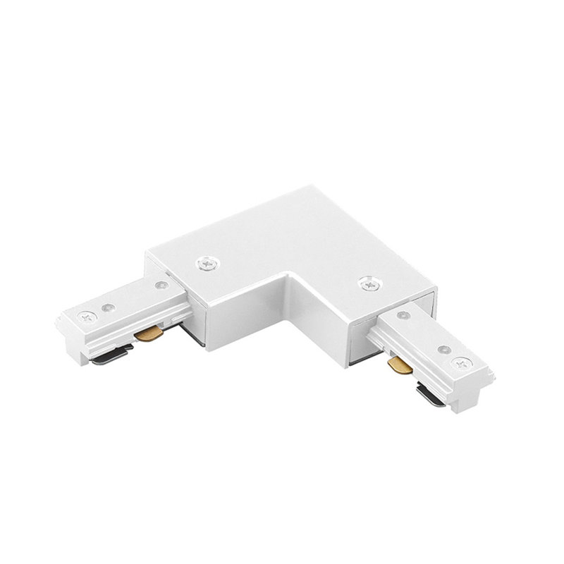 Lightolier Series Right L Track Connector, White