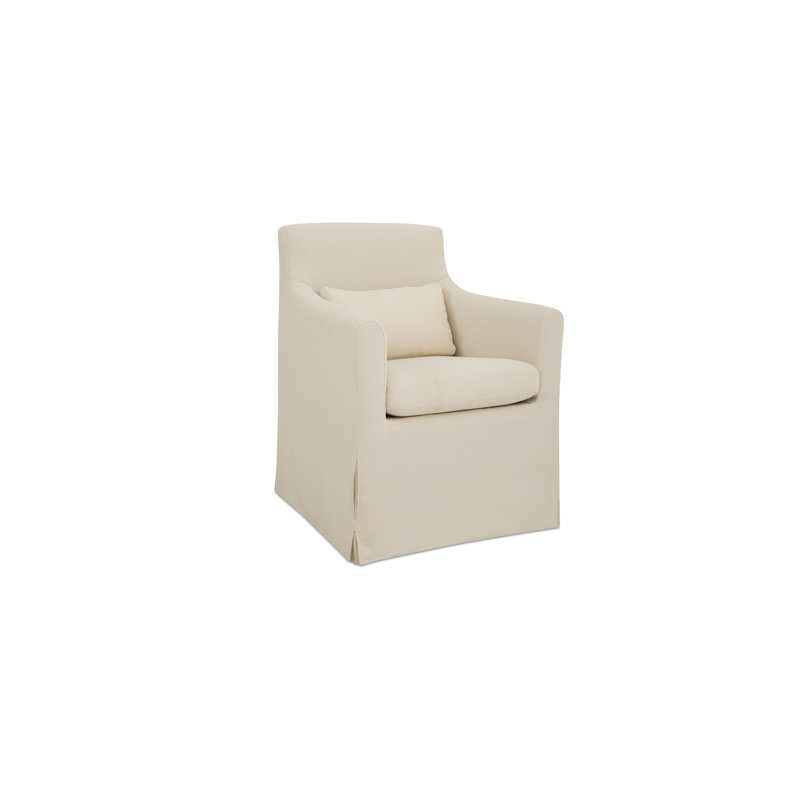 Lydia Outdoor Slipcover Dining Chair Cream, Ivory Performance Fabric