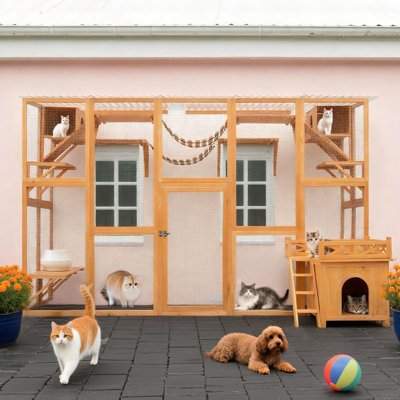 Extra Large Outdoor Cat Enclosure, Playground Outdoor Cat Cage, Outdoor Large Waterproof Cat Playpen