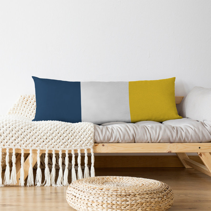 Polyester Medium Pillow, Adel , Blue/Yellow