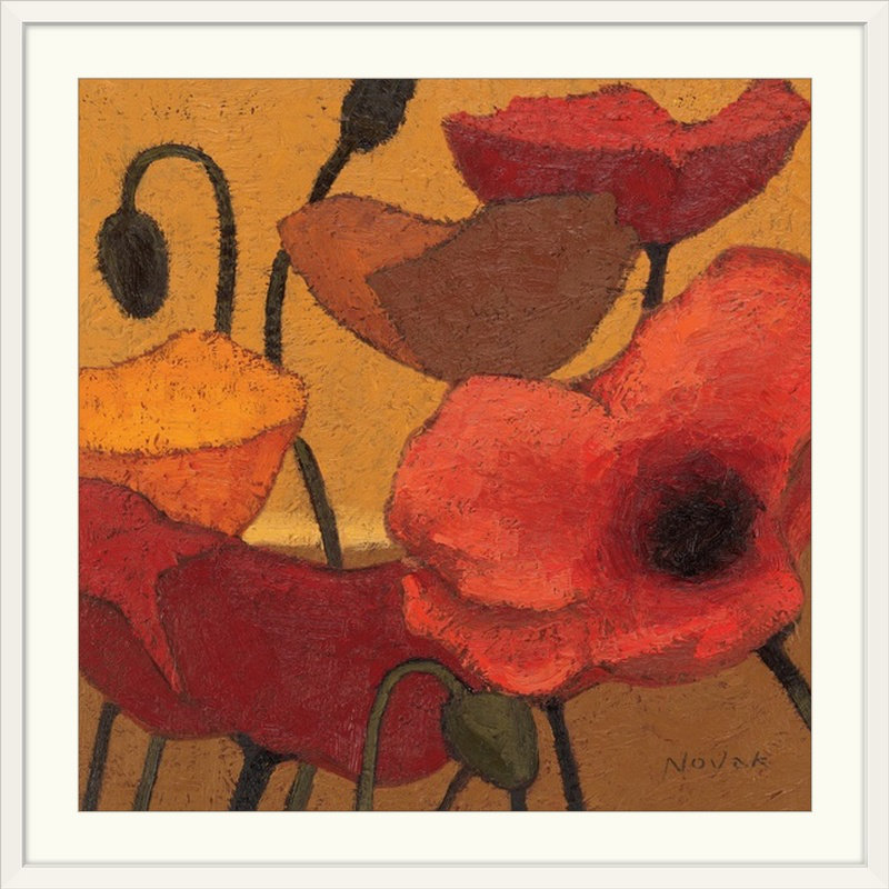 « ii » par shirley novak, reproduction d’art Poppy Curry, H 8 po x l 8 po x P 1,5 po, Toile