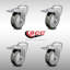 4 Inch SS Blue Polyurethane Swivel Bolt Hole Caster Set with Total Lock Brake-101265476