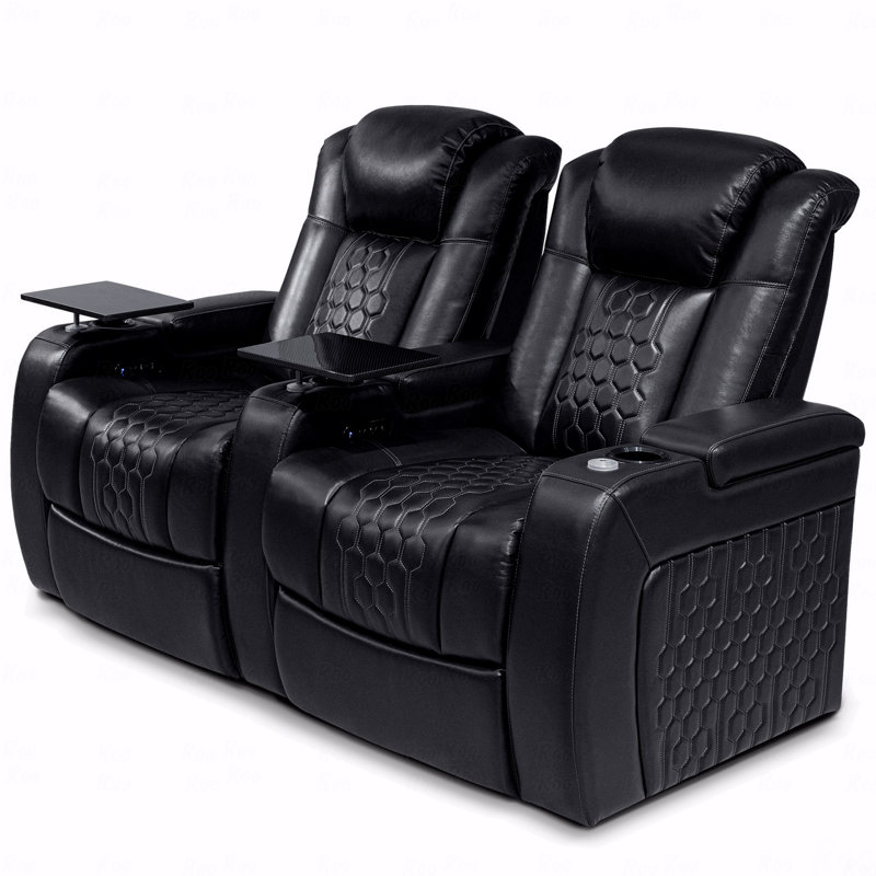 68,9 po avec fonction inclinable électrique 2 PC fait de nappa de grain supérieur, relaxation entièrement réglable, charge intelligente, RVB dynamique avec éclairage à DEL