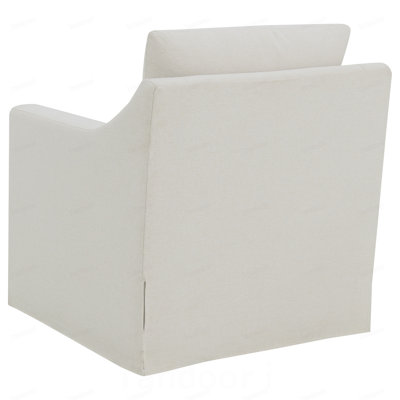 Fauteuil d'appoint pivotant beige Merced