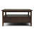 Warm Shaker 36"W Solid Wood Square Coffee Table with Two Drawers and Open Shelf-1134060255