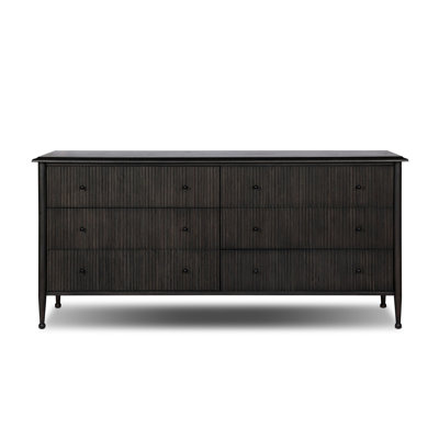 Eloise 6 Drawer Dresser-Smoked Black Mindi