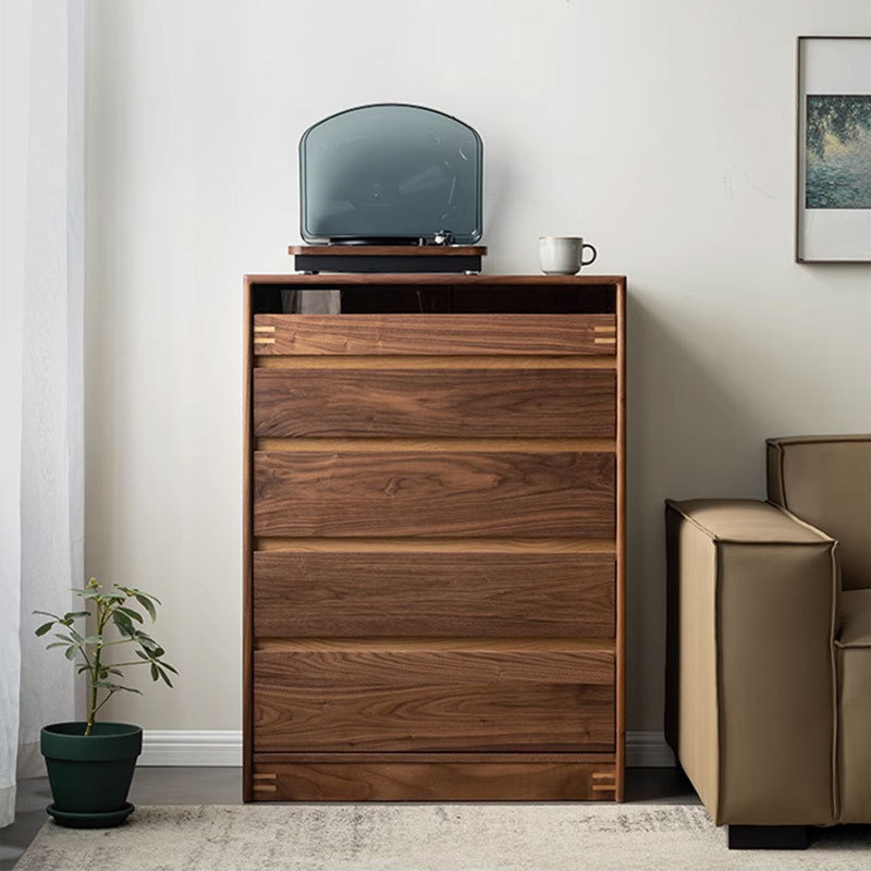 Commode d'appoint de sol en noyer