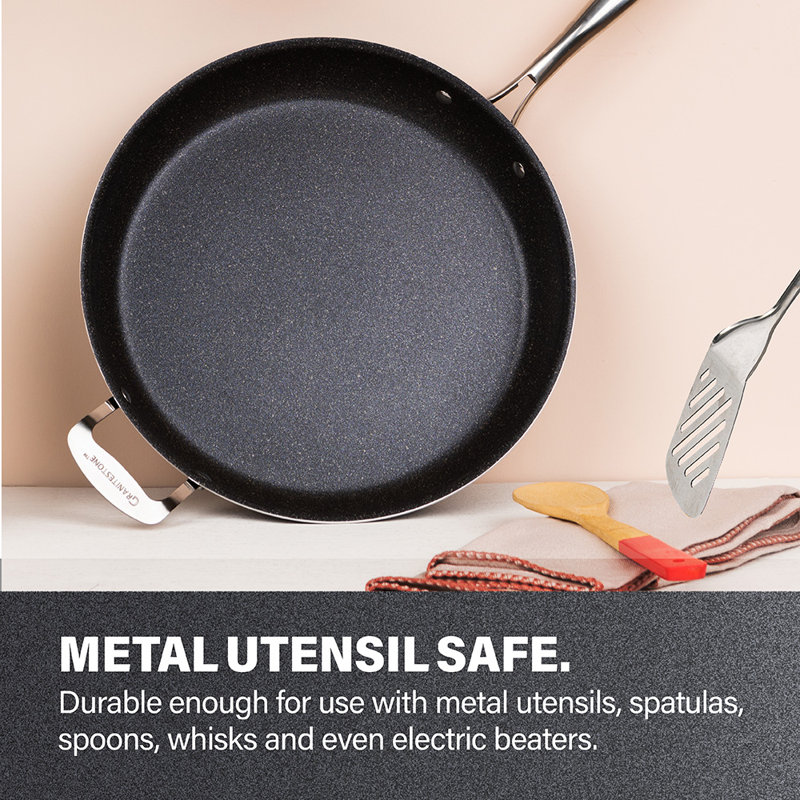 Granitestone 5.5 Quart Black Nonstick Aluminum Jumbo Cooker with Glass Lid