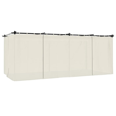 Gazebo With Curtains Steel