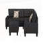 Canapé modulaire 6 pièces, noir-125924068