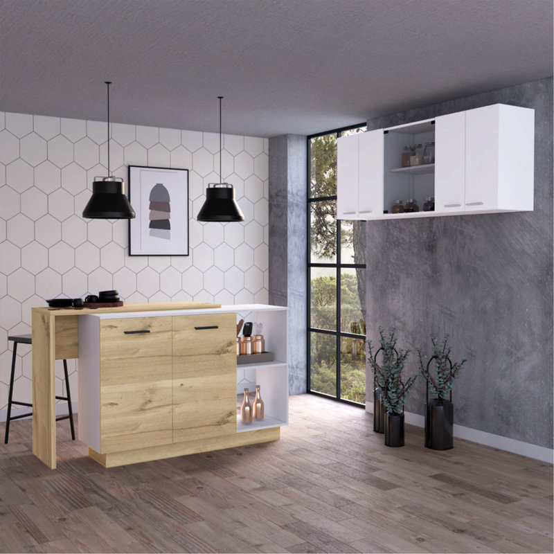 Ensemble de cuisine polyvalent en chêne clair 2 pièces pour une cuisson et un rangement efficaces