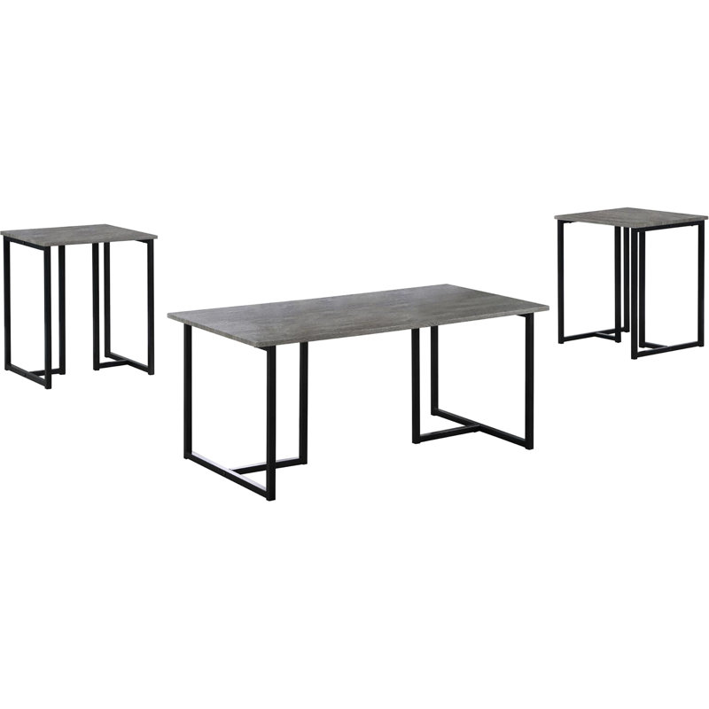3 tables d'appoint grises fonctionnelles