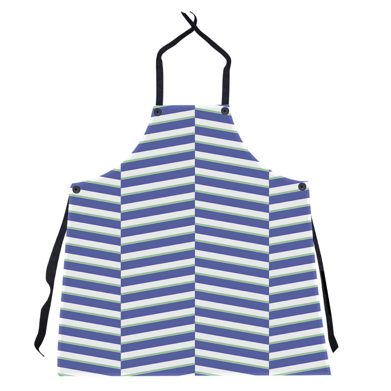 Tablier à rayures fracturées, Bleu/vert