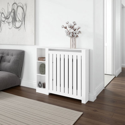 White Radiator Cover With Storage