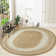 Kayleigh Hand-Braided Jute Area Rug, Brown/Cream