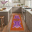 Tapis orange / rose à motif antidérapant Kai Sunset Jungle-607395829