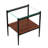 Rectangle End Tables Set of 2 with Tempered Glass Top MDF Shelf and Iron Legs for Living Room-944716153
