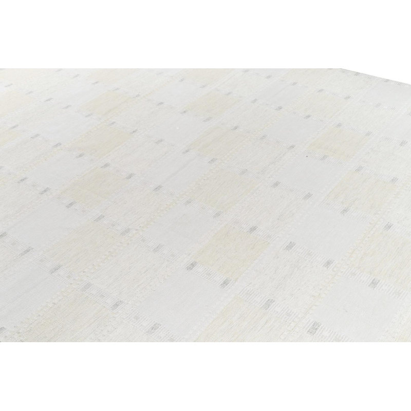 Scandinavian Wool Geometric Area Rug, Recatangle 8' x 10'