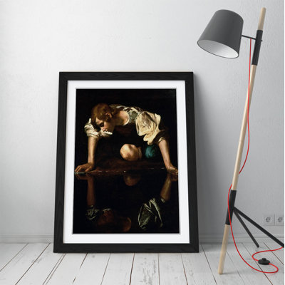 Caravaggio Narcissus - Single Picture Frame Print on Canvas