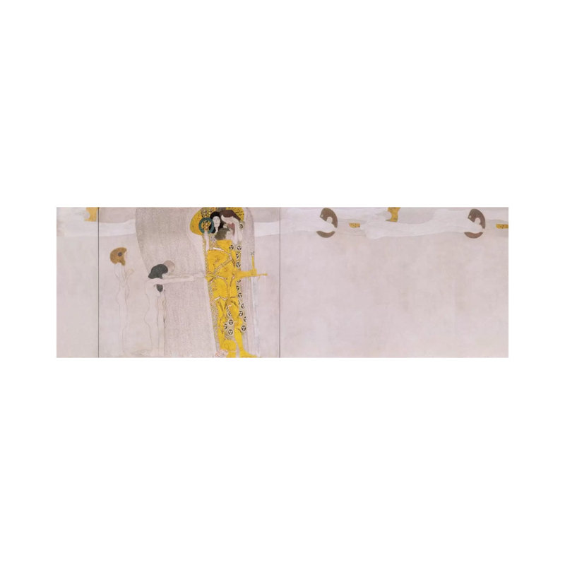 The Beethoven Frieze (The Hostile Forces) by Gustav Klimt - Wrapped Canvas Panoramic Print