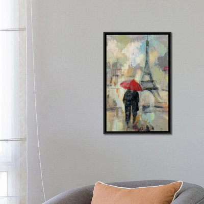 Rain in The City II Painting Print on Wrapped Canvas