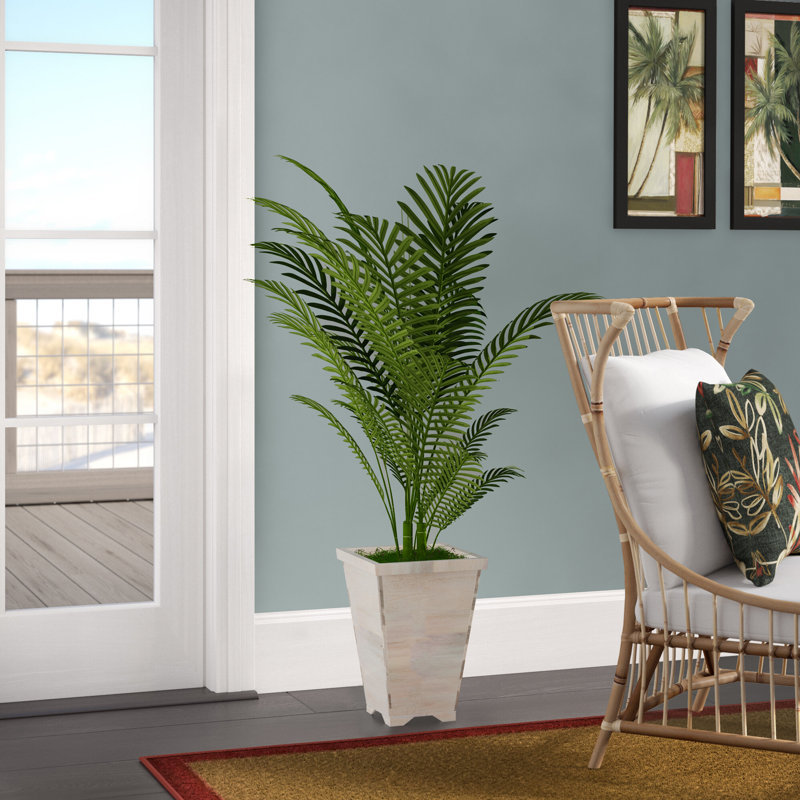 Palmier artificiel 36 "dans un vase décoratif, blanc