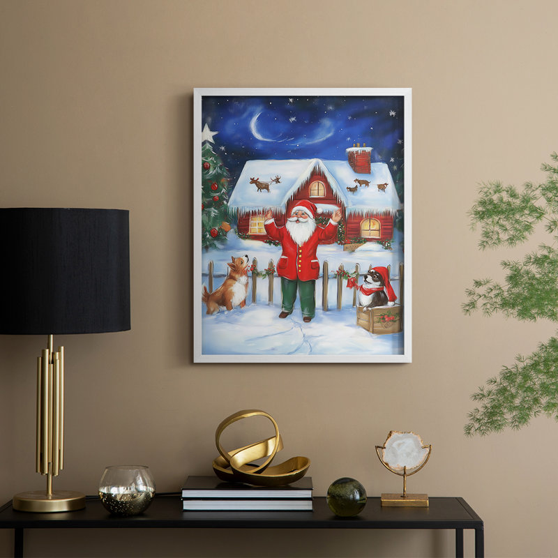 Reproduction encadrée - bois massif, H 21 po x l 17 po, Blanc