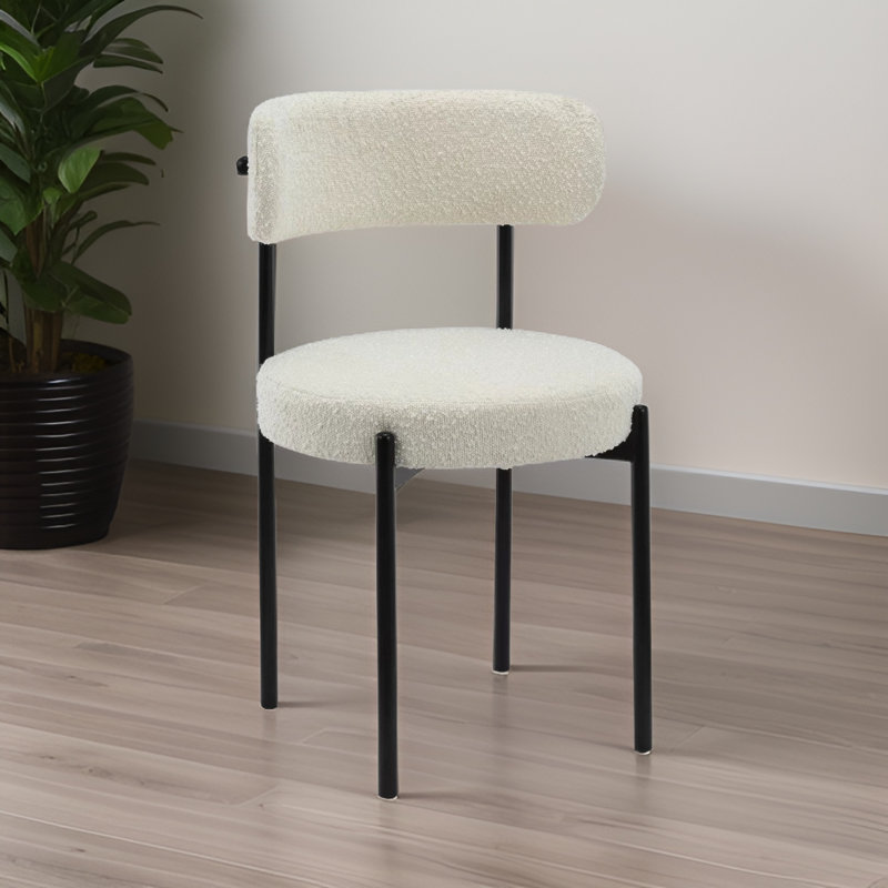 Chaise de salle à manger Lumi, Blanc