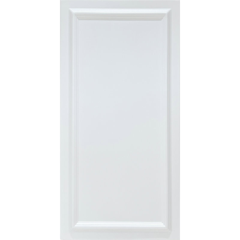 Grand panneau - tuile de plafond en mousse à coller 1,6 pi x 3,2 pi, Blanc familier