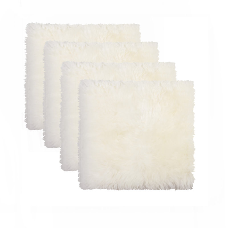 Coussin de chaise en peau de mouton, Naturel