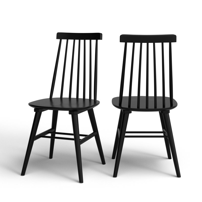 Sharyce 17" Wide Modern Farmhouse High Back Solid Wood Dining Side Chair