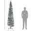 Arbre de Noël mince enneigé avec poids de 17,9 lb et portatif 1014 pointes