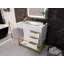 Ensemble de meuble-lavabo 30 po avec lavabo en acrylique - Armoire de rangement en bois massif avec porte à fermeture douce et 3 tiroirs-67955967