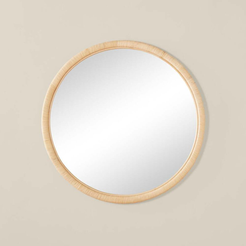 Paloma Rattan Wall Mirror, 40.25" x 40.25"