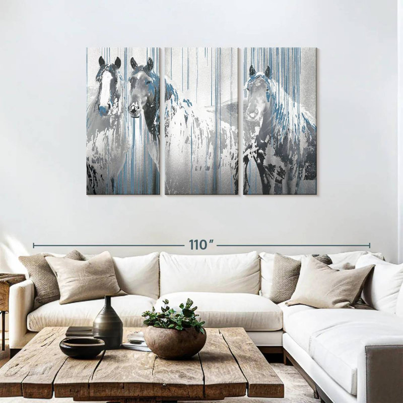 Three's Company Horse, 48" H x 74" W