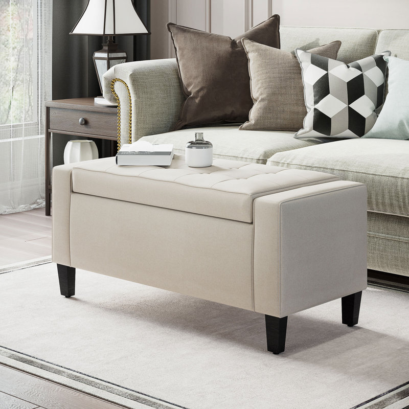 Vinayak 36.22'' Wide Tufted Rectangle Storage Ottoman