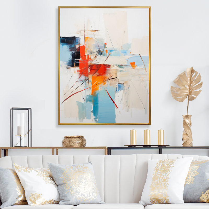 «Ephemeral Silence Minimal Abstract», reproduction d'art sur toile, H 32 po x l 24 po x P 1 po, Cadre flottant doré