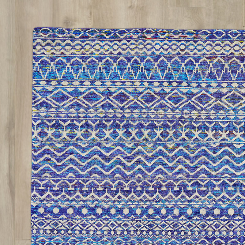 Viscose Chevron Indoor Rug, Rectangle 7'9" x 9'9"