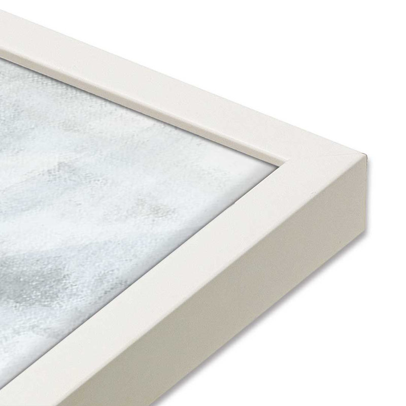 «Rocky Coast» par Kamdon Kreations, reproduction d'art, L 18 po x H 24 po, Blanc, Impression encadrée
