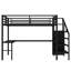 Lit mezzanine en métal avec bureau et USB, lumières DEL-1837288868-1837288865